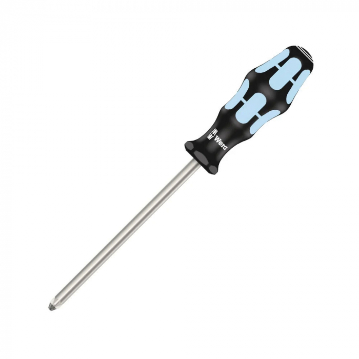 Wera Stainless Steel Screwdriver 3355 PZ1 Pozidrive 4.5 x 80 x 98 with Lasertip gray-blue anti-roll handle 05032031001 [9]