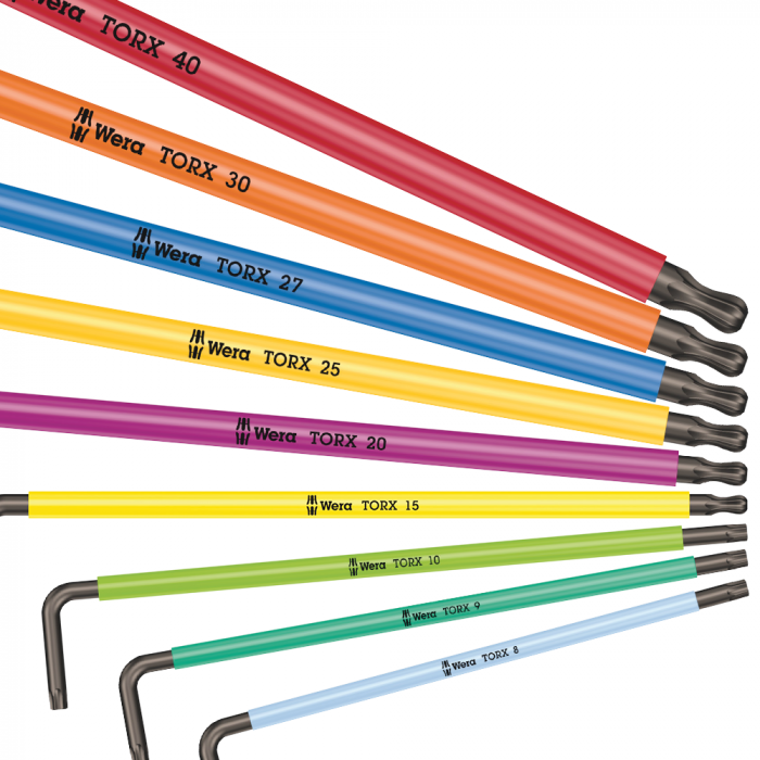 Set 9 x Chei imbus Wera TORX forma L protectie anticoroziva multicolor 05024480001 [6]
