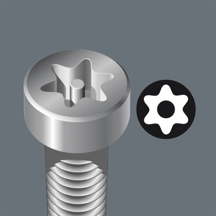 Surubelnita Wera 367 TORX BO TX15 × 80 mm – Kraftform Plus, protectie anticoroziva, securitate cu pin central [2]