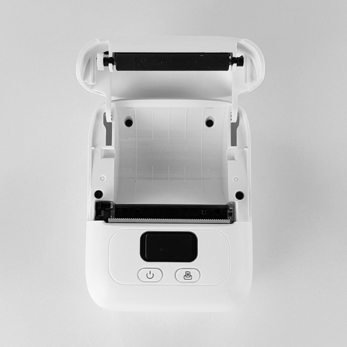 Imprimanta termica portabila M110 Bluetooth aparat de etichetat cu etichete in rola, acumulator Li-Ion 1500 mAh, cablu date, rola suport etichete ajustabila-big