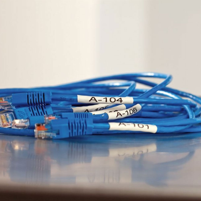 Heat shrink tube compatible Brother HSe-221 9mmx1.5 m black/white [4]