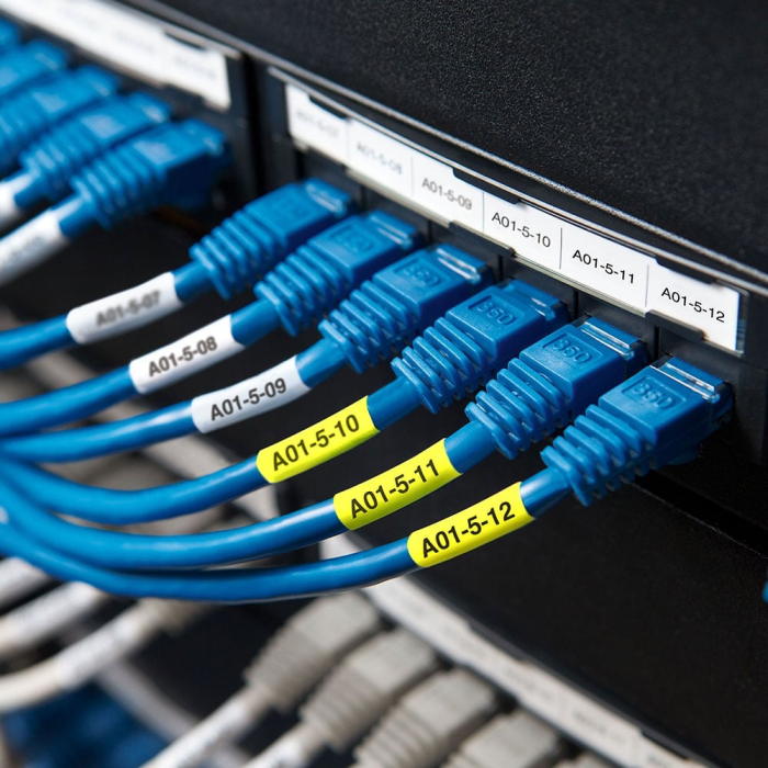 Heat shrink tube compatible Brother HSe-621 9mmx1.5 m black/yellow [4]