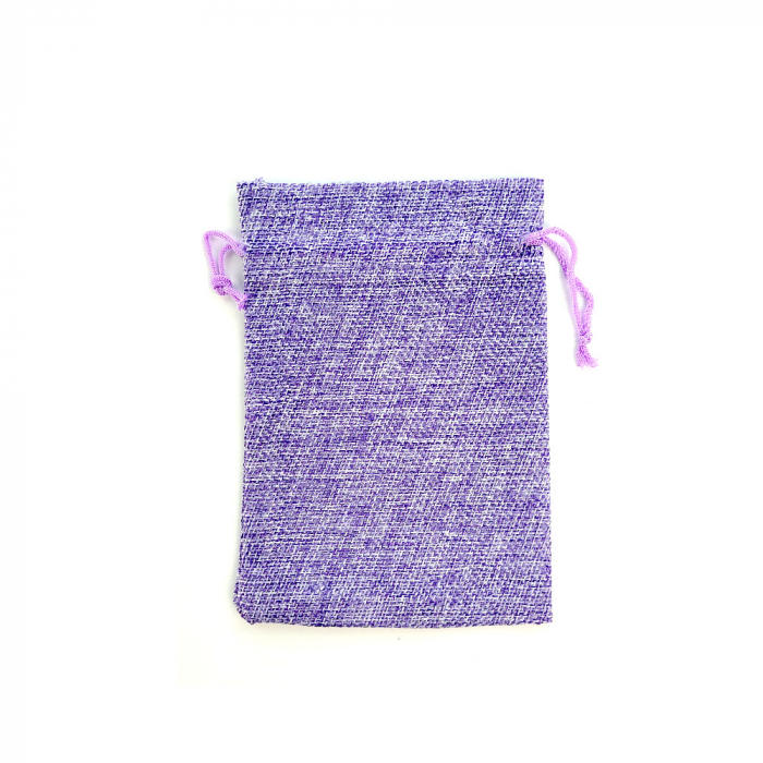 Saculet textil violet 17cm x 11.5cm-big