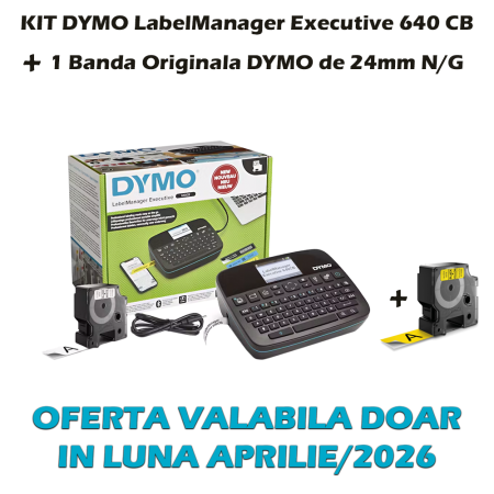 tableta - DYMO LabelManager Executive 640 CB QWERTZ bluetooth label maker, standard D1 cassettes and Durable Li-Ion battery