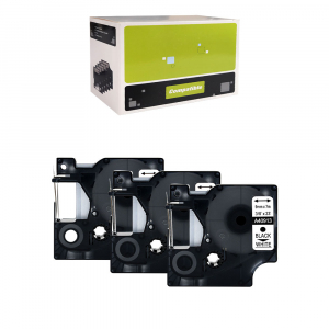 Labels - Set of 3 labels 9mm x 7m black/white compatible Dymo S0720780 40913, for the Dymo Labelamanger and Aimo D1600 range