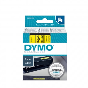 Banda aparat etichetat Dymo LabelManager D1 9mm x 7m, negru/galben S07207304