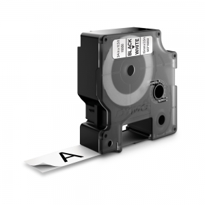 Flexible industrial labels 19mm x 3.5m, Dymo LabelManager, black/white, S0718050, 184888