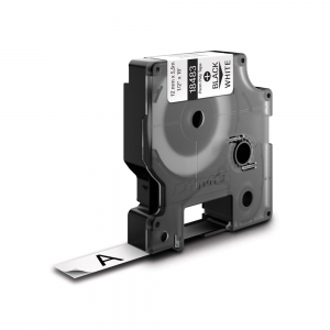 Etichete Poliester suprafete plane - Etichete industriale poliester 12mm x 5.5m negru/alb DYMO ID1 18483 S0718210
