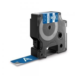 Etichete Universale Vinil - Etichete industriale vinil 19mm x 5.5m alb/albastru DYMO ID1 1805417
