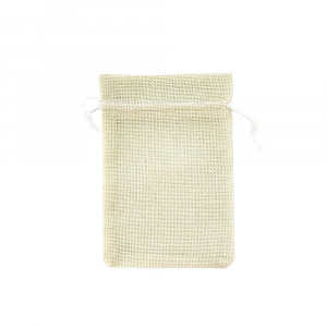 Saculet textil bej 17cm x 11.5cm0