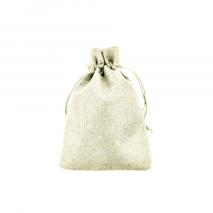 Saculet textil bej 17cm x 11.5cm1