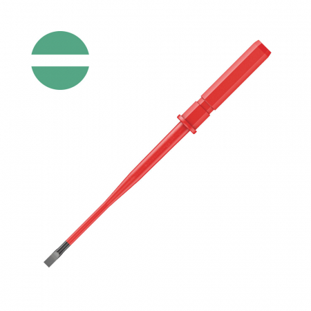 Wera VDE screwdriver set - Screwdriver bit Kraftform Kompakt VDE WERA 60 iS slotted head 0.8 x 4.0 x 154 corrosion protection red insulation 05003407001