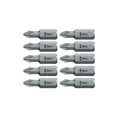 Bit surubelnita Wera 851/1 Z PH2 Set 10 bucati 25 mm compatibil suport 1/4" , 05072072001 [3]