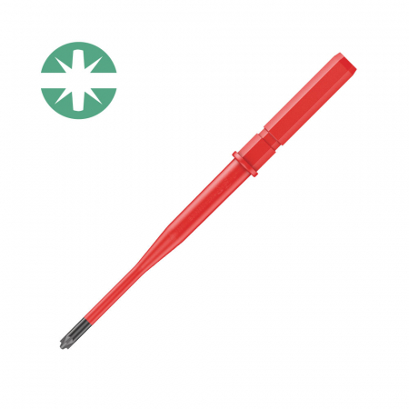 Screwdriver bit Kraftform Kompakt VDE WERA 65 iS PZ/S, # 1 PlusMinus x 154 mm corrosion protection red insulation 05003447001