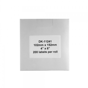 Set 5 x etichete compatibile Brother DK-11241, 102mm x 152mm, suport din plastic inclus DK112415