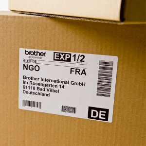 Set 10 x etichete compatibile Brother DK-11241, 102mm x 152mm, suport din plastic inclus DK112411