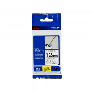 Brother TZEFX231 etichete originale flexibile 12mm x 8m, negru pe alb, PTouch laminate, pentru identificare cabluri si fire TZe-FX231 [6]