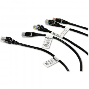 Brother Genuine PTouch TZEFX221 flexible 9mm x 8m, black on white, laminated, wires and cables identification TZe-FX221 [2]