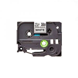 Brother TZe P-Touch Labels - Brother Genuine PTouch TZES231 Extra Strength Adhesive 12mm x 8m, black on white, laminated, Indoor or Outdoor Use, Water Resistant TZe-S231
