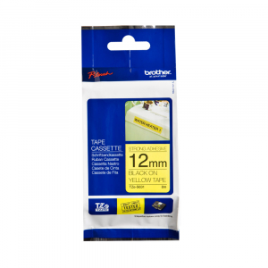 Brother TZES631 etichete originale adeziv puternic 12mm x 8m, negru pe galben, PTouch laminate, utilizare la interior sau exterior, rezistenta la apa TZe-S631 [11]