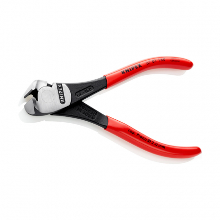 Cleste taietor frontal de forta, maner plastic, 160mm,  KNIPEX 67 01 160 [2]