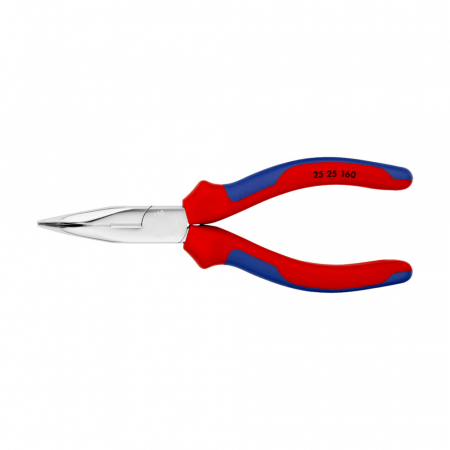 Clesti cu nas lung - Cleste cu varf semirotund, curbat la 40⁰, pentru spatii inguste, maner multicomponent, 160 mm, KNIPEX 25 25 160