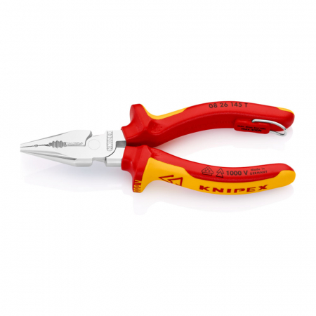 Cleste combinat cu varf, VDE 1000 V, maner multicomponent, 145mm,  KNIPEX 08 26 145 T [5]