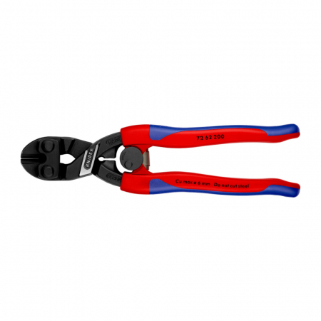 Scule de mana electricieni - Cleste foarfeca KNIPEX, taiere de inalta precizie, pentru metale moi si cauciuc, arc elicoidal otelit, 72 62 200