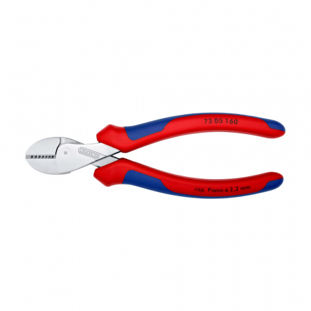 Scule de mana electricieni - KNIPEX X-Cut, Cleste Sfic, Ax articulat dublu, 160mm, maner multicomponent, Ø 4,8 mm, KNIPEX 73 05 160
