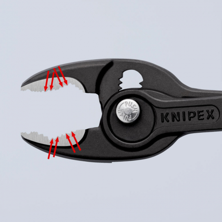 Cleste cu prindere frontala, TwinGrip, 200mm, parghie mare, maner multicomponent, KNIPEX 82 02 200 [1]