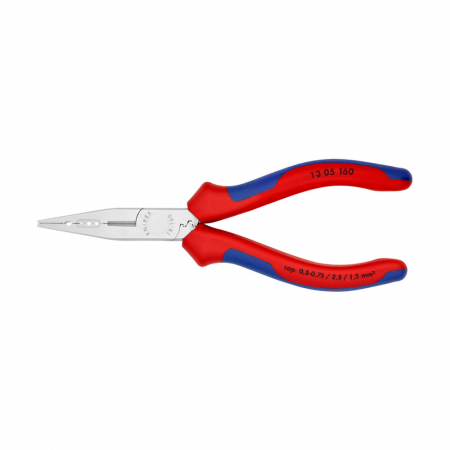 Scule de mana electricieni - Cleste de cablaj, cromat, maner multicomponent, pentru electricieni, 160mm,  KNIPEX 13 05 160