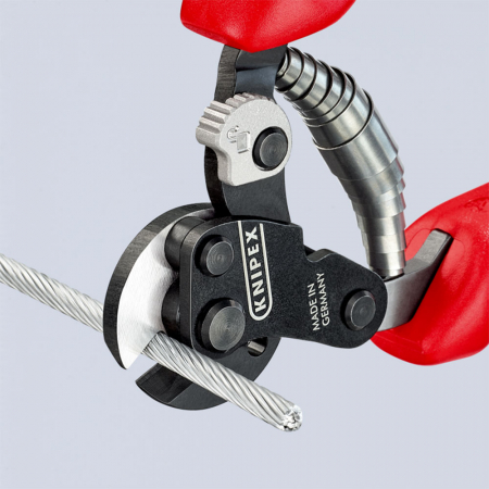 Cleste foarfeca KNIPEX, taiere de inalta precizie, cabluri metalice ultrarezistente, arc elicoidal otelit, 95 62 160 [1]