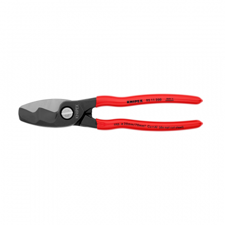 Scule de mana electricieni - Cleste Foarfeca, pentru taiat cabluri, maner plastic, 200 mm, KNIPEX  95 11 200