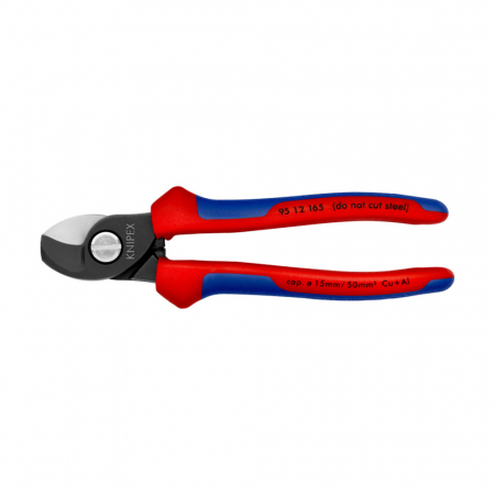 Scule de mana electricieni - Cleste Foarfeca, pentru taiat cabluri, maner multicomponent, 165 mm, KNIPEX  95 12 165
