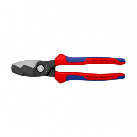 Scule de mana electricieni - Cleste Foarfeca, pentru taiat cabluri, maner multicomponent, 200 mm, KNIPEX  95 12 200