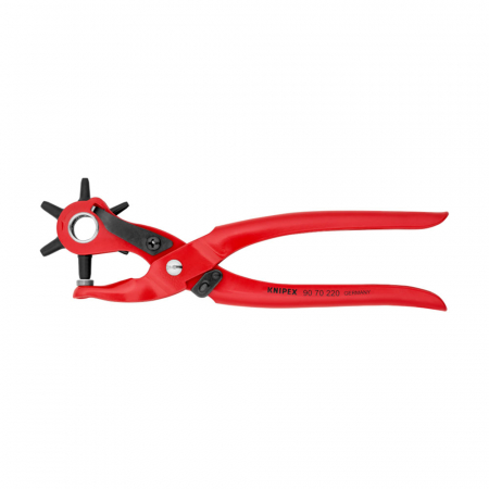 Preducele si Clesti pentru ocheti finisare bannere - Cleste preducea, pentru piele, textile, plastic, 220 mm, KNIPEX 90 70 220