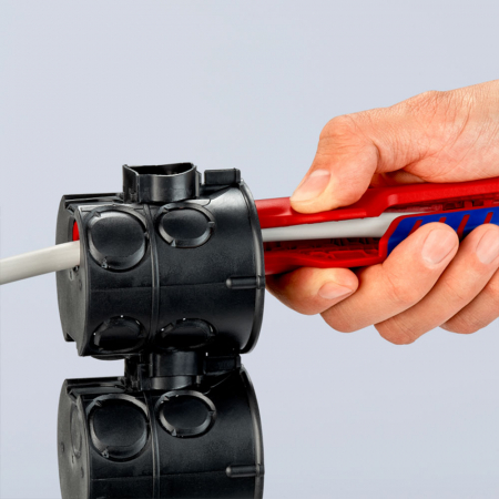 Ergonomic stripper, for working with deep connectors, deep stripping, 175 mm, KNIPEX 16 80 175 SB [2]
