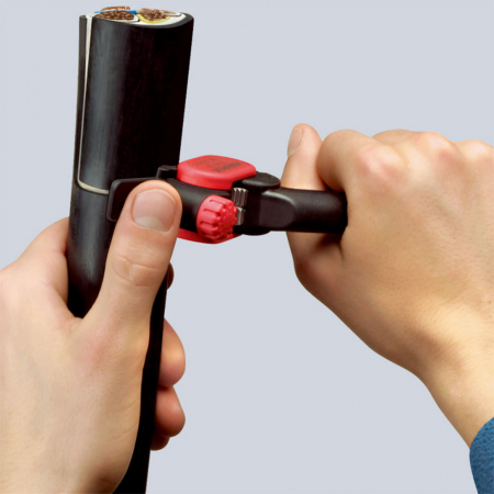 Decapator/Dezizolare cabluri rotunde incepand de la Ø 25,0 mm, KNIPEX 16 40 150 [5]