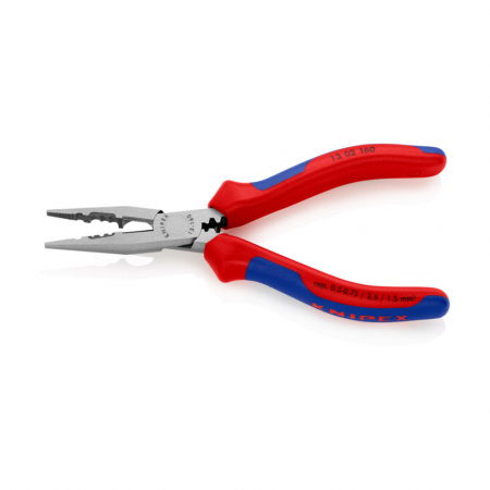 Wiring pliers, multi-component handle, for electricians, 160mm, KNIPEX 13 02 160 [8]