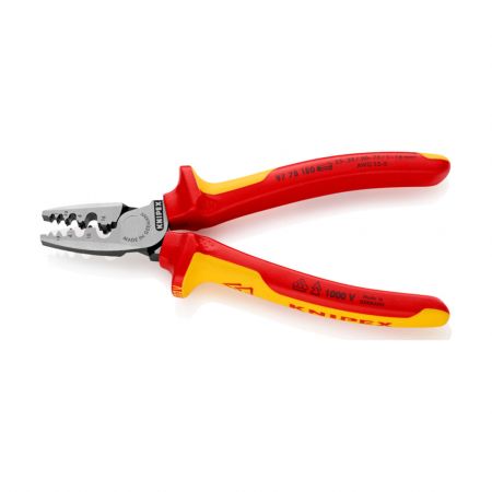 Professional Crimping pliers VDE for ferrules, Ø 0.25 - 16 mm², 180 mm, KNIPEX 97 78 180 [3]