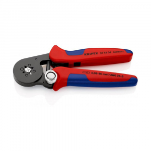 Self-Adjusting Crimping Pliers for wire ferrules, lateral access, 180 mm, KNIPEX 9753043