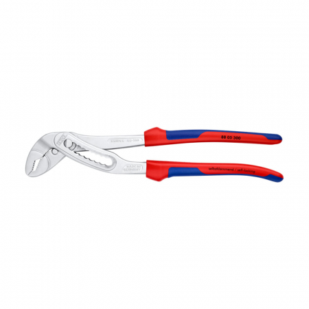 Clesti KNIPEX instalatori - Cleste reglabil, KNIPEX Alligator, 300 mm, instalatii sanitare, cleste papagal, dispozitiv autoblocare, cromat, manere multicomponent, 88 05 300