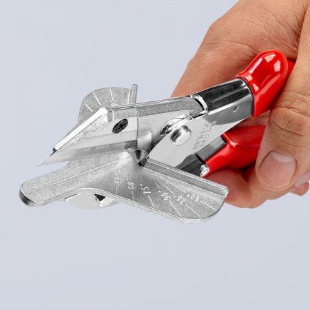 KNIPEX Mitre Shears, for plastic and rubber profiles, 45° angle cut, 215 mm, 94 35 215 [8]