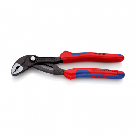 Cleste reglabil KNIPEX Cobra, 180 mm pentru instalatori, cleste papagal, dispozitiv autoblocare, manere multicomponent, cleste aligator, 87 02 180 [9]