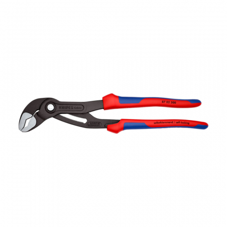Clesti KNIPEX instalatori - Cleste reglabil KNIPEX Cobra, 300 mm pentru instalatori, cleste papagal, dispozitiv autoblocare, manere multicomponent, cleste aligator, 87 02 300