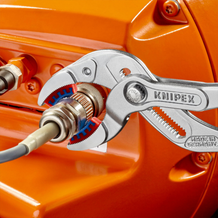 Cleste reglabil, KNIPEX Cobra, 250 mm pentru instalatori, cleste papagal, dispozitiv autoblocare, zincat, manere plastic, cleste aligator, 81 13 250 [4]
