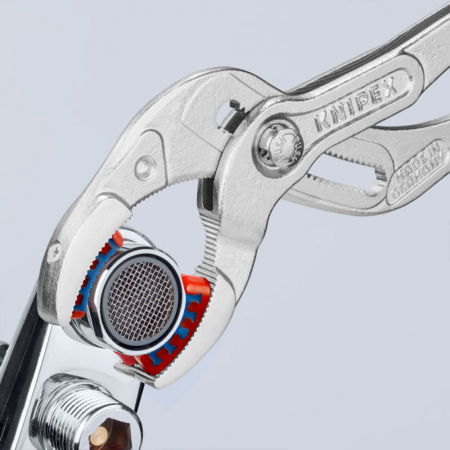 Cleste reglabil, KNIPEX Cobra, 250 mm pentru instalatori, cleste papagal, dispozitiv autoblocare, zincat, manere plastic, cleste aligator, 81 13 250 [12]