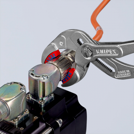 Cleste reglabil, KNIPEX Cobra, 250 mm pentru instalatori, cleste papagal, dispozitiv autoblocare, zincat, manere plastic, cleste aligator, 81 13 250 [13]