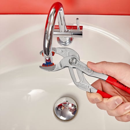 Cleste reglabil, KNIPEX Cobra, 250 mm pentru instalatori, cleste papagal, dispozitiv autoblocare, zincat, manere plastic, cleste aligator, 81 13 250 [3]