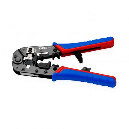 Crimping Pliers RJ45, 8P8C plugs Western, 190mm, multicomponent handle, KNIPEX 97 51 13 [1]